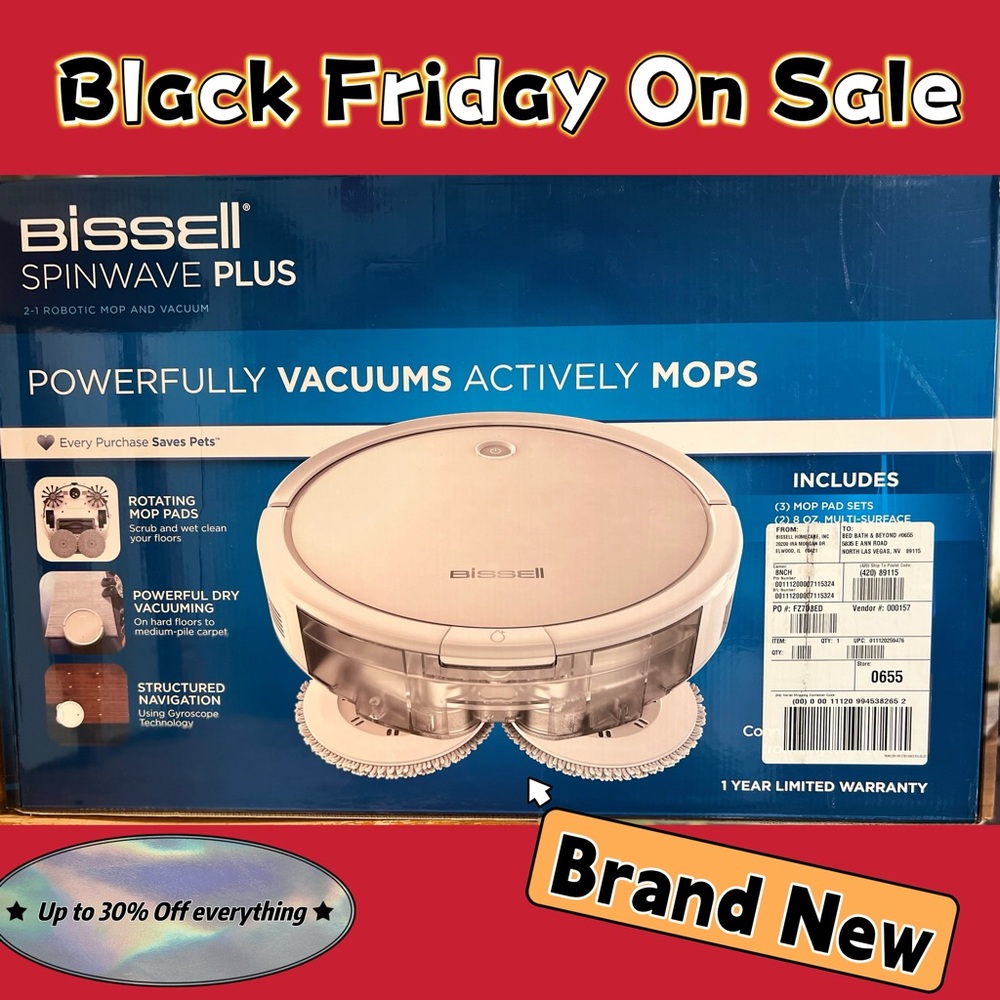 Brand New Bissell 2-1 Robotic Mop And Vacuum